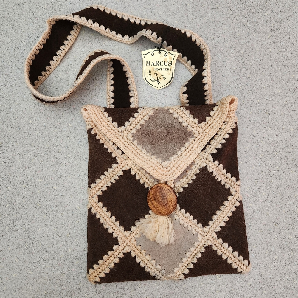 Vintage Suede Patchwork Bag